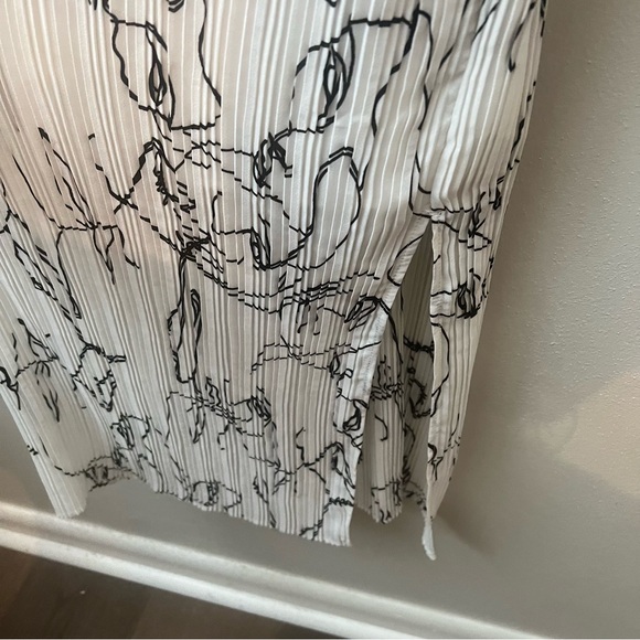 Banana Republic PRINT PLISSÉ MIDI DRESS Sz 8 NWT - Picture 5 of 7